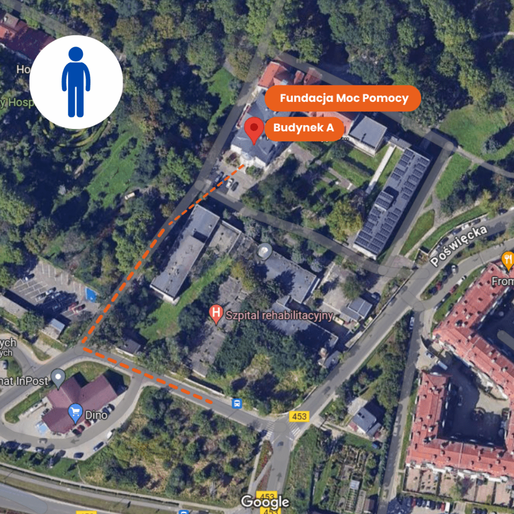 Zdjęcie mapy pokazującej lokalizację szkoły.
