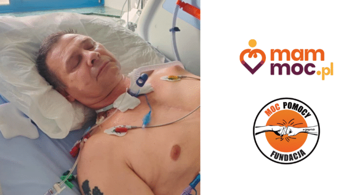 Mężczyzna leżący w szpitalnym łóżku z IV w ramieniu.