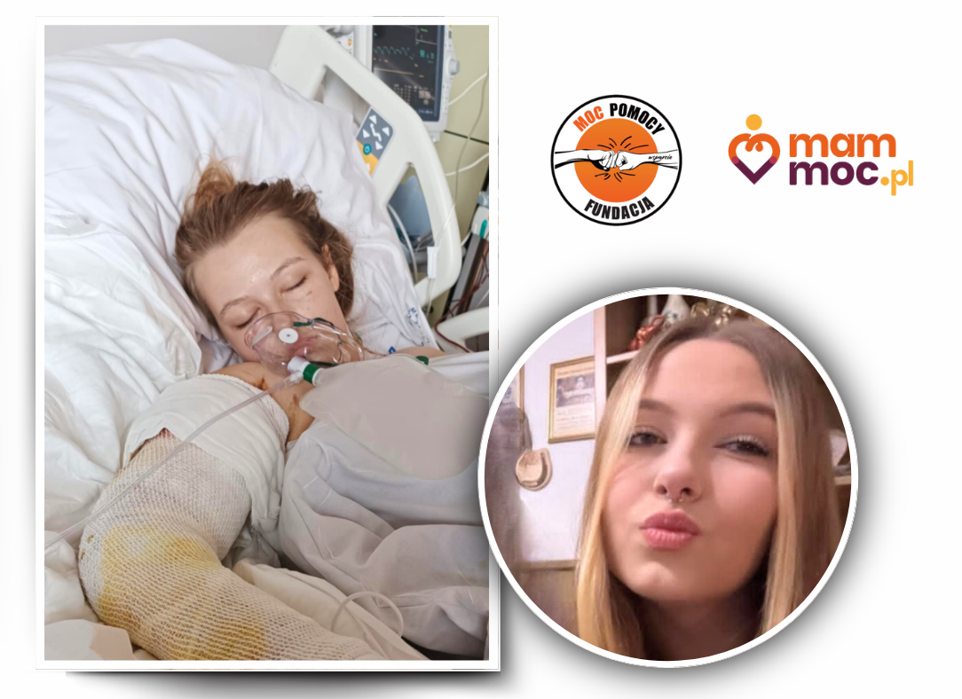 Kobieta leżąca w łóżku szpitalnym z rurką tlenu w ustach.