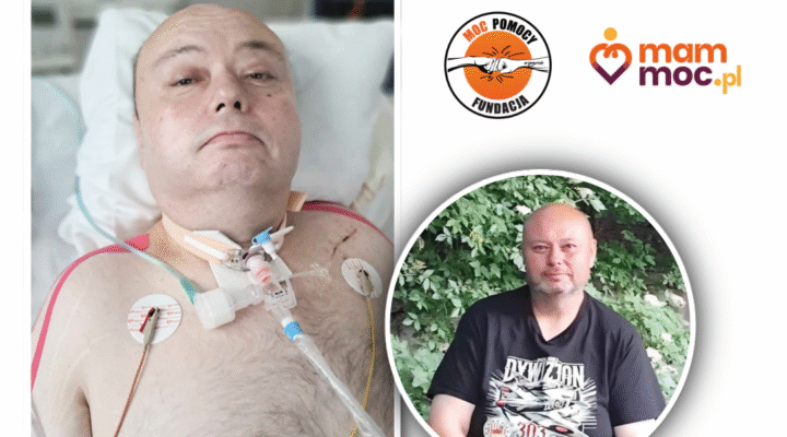 Na pierwszym zdjęciu Mężczyzna jest podpięty do aparatury wspomagającej. Ma otwarte oczy. Na drugim zdjęciu mężczyzna siedzi i się uśmiecha.